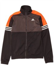 ADIDAS Mens Tracksuit Top Jacket UK 36/38 Small Black Colourblock AP07