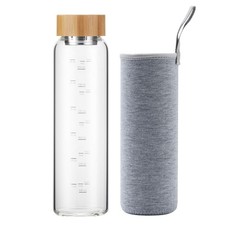 Glass Water Bottle 32 Oz Wide