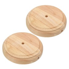 2pcs 6.5"x1.3" Wooden Lamp