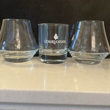 3 X Courvoisier Glass 
