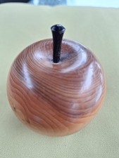 Wooden Carved Apple Ornament