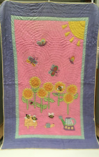 FRECKLES Butterfly Garden Embroidered Single Quilted Bed Throw RRP: £150