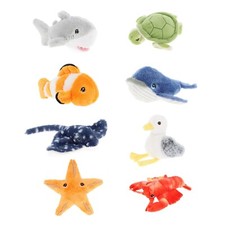 Keel Toys Keeleco Sealife 12cm Soft Plush Shark Whale Stingray Lobster Fish