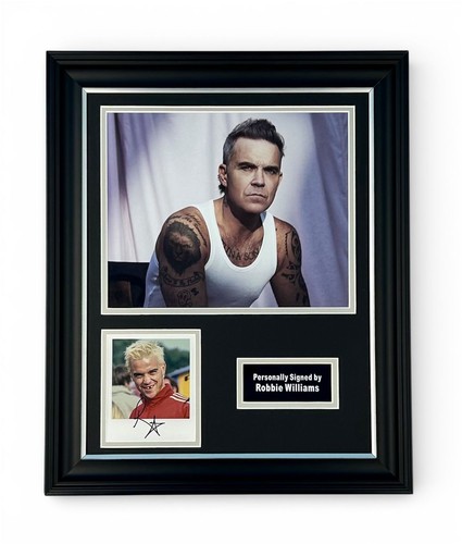 Robbie williams signed photo - signed,