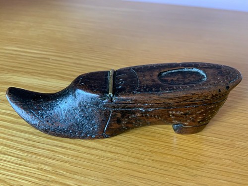 Vintage wooden shoe snuff - wooden,