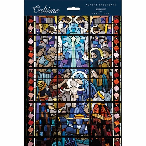 Stained glass nativity - glass,