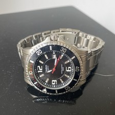 Awesome Casio Divers Watch chrome Strap Working Bezel 