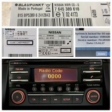 NISSAN RADIO CODE Qashqai - Juke- Micra - Almera - Note - Navara WITHIN MINUTES!