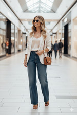 Zara Women's Ecru Blazer Size M (1115)