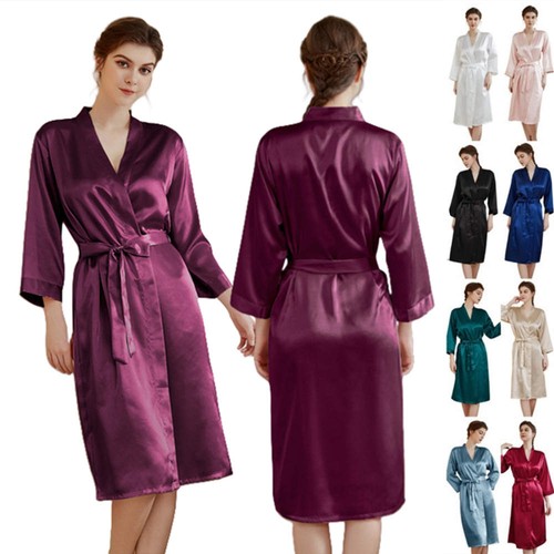 Womens long silk satin - womens,