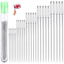 25 Pcs 5 Sizes Eye Sharp Needles SELF THREADING Hand Sewing Needle Easy Thread