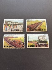 Postage Stamp Set Zambia 1976 Railways Used