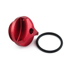 Aluminium oil filler cap - filler, red