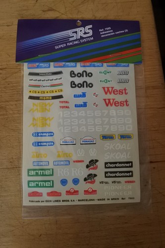 Srs scalextric spain decal set - srs,