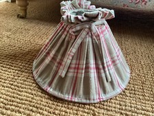 Checked gingham plaid lampshade cotton fabric