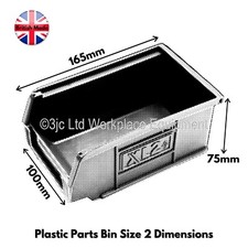 NEW Quality British Made Plastic Parts Storage Bins 7 Sizes 6 Colours - Free P&P