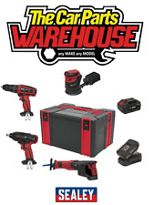 Sealey 8 piece Kit Drill / Wrench /  Saw / Sander / Box / 2x Batteries / Charger