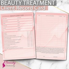 Beauty Client Record Card PREMIUM Treatment Consultation A6