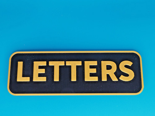 Black gold letters sign - letters,