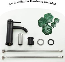 Peppermint Basin Taps Black Bathroom Taps Mixer with 360° Swivel Spout, Bathroom