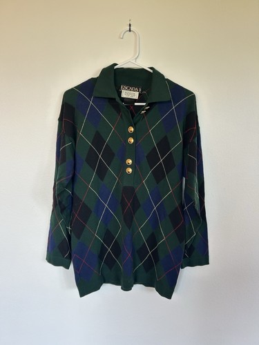 Vintage escada wool argyle - escada,
