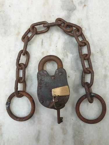 Antique style padlock - padlock, 4''