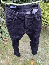 Protective Motorbike Jeans Black, Size 34/34 long Straight & Hip/knee Protectors