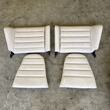 PORSCHE  911 964 LINEN GREY LEATHER REAR SEAT BACKS AND PADS 