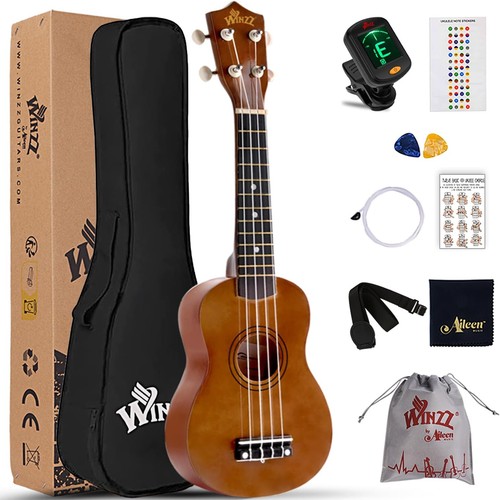 Brown soprano ukulele starter - brown,