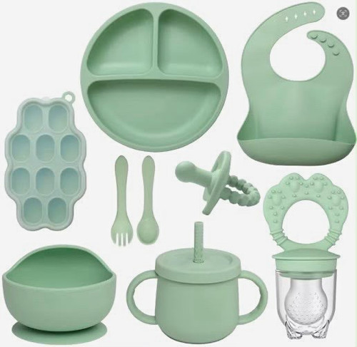 Baby silicone feeding set - silicone,
