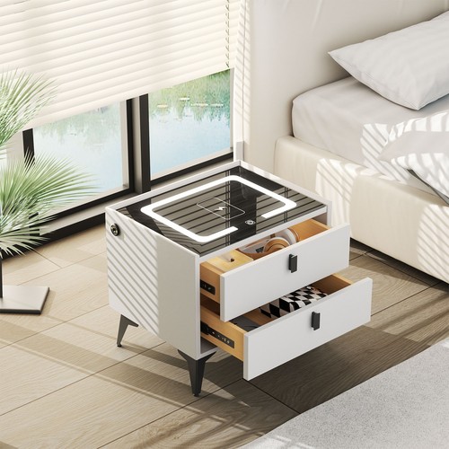 Led bedside table with - led,