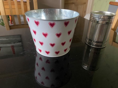 Plant pot metal tin - pot, indoor