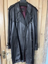 Brown Mulberry leather trench coat jacket - Mint Condition 