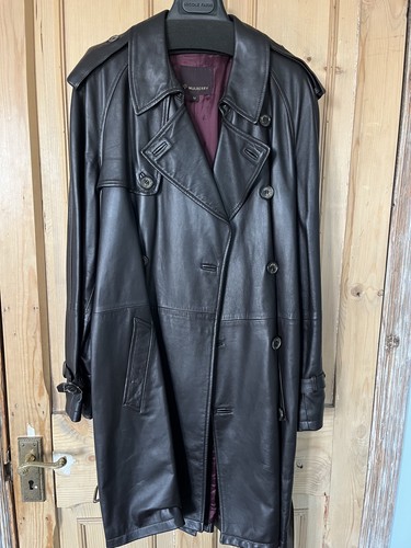 Brown mulberry leather trench - mulberry,