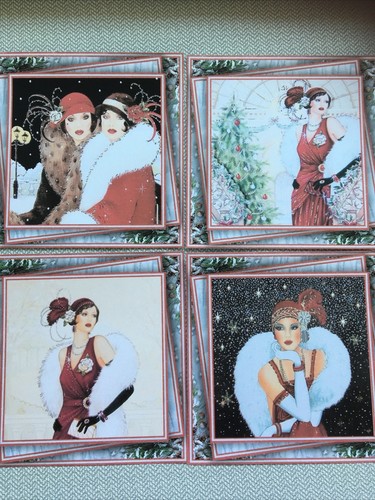 Art deco christmas card - x,