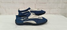 Ladies Swim Shoes Size 5 Navy Blue White Net Water Aqua Rubber Soles Non Slip