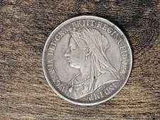 1893 Silver Crown Coin Queen