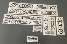 Aero Reflex Custom white and Black BMX decal set