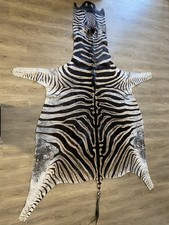 Zebra real skin rug hide - rug,