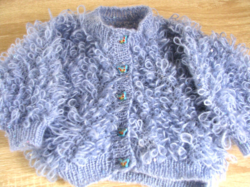 Loopy hand knitted girls - hand,