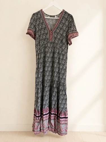 Mint velvet black floral - black, maxi