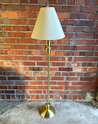 Gold brass finish floor lamp - floor,