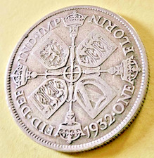 1932 King George V .500 Silver One Florin Two Shillings 2/- Coin- V Collectable