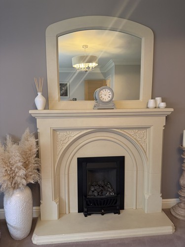 Fireplace with gas fire and - with,