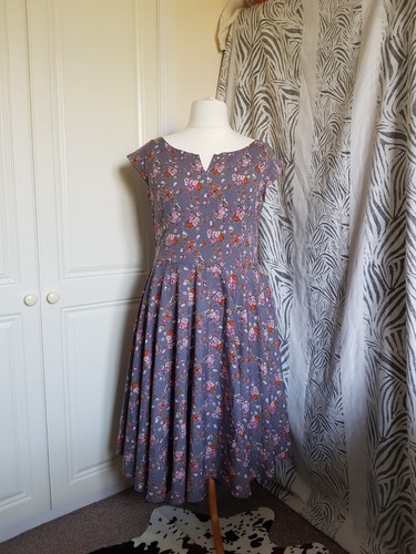Hell bunny vixen dress grey - hell,
