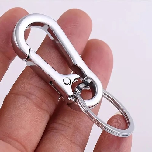 Steel keyring car fob clasp - steel,