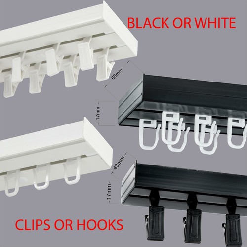 Curtain rail track black - curtain,