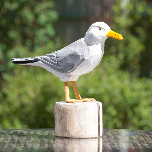 Hand carved wooden herring - carved,