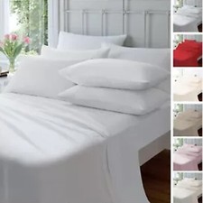 Extra Deep Flannelette Fitted Sheets, Warm Soft Brushed Cotton Bed Sheets