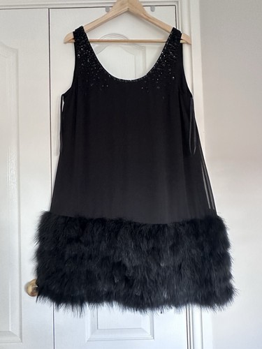 Black feathered party - feathered,